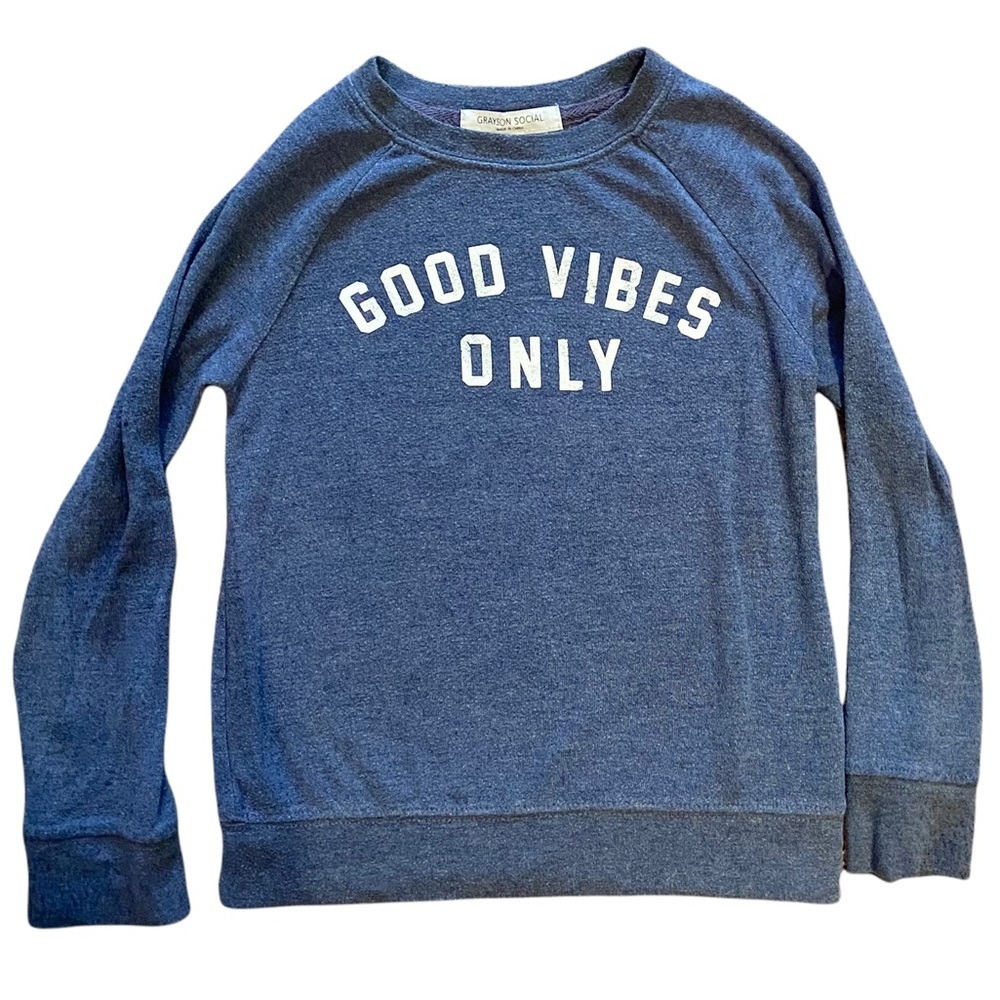 Grayson Social Kids Good Vibes Only LS Shirt Size XS